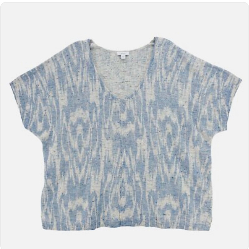 Pure Jill by J. Jill relaxed cotton blend short sleeved  sweater tee Large